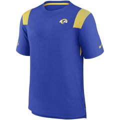 Los Angeles Rams Sideline Tonal Logo Performance Player T-Shirt Royal