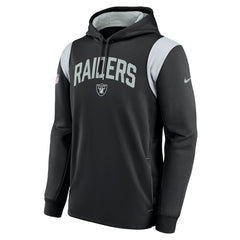 Las Vegas Raiders Sideline Athletic Stack Performance Pullover Hoodie Black