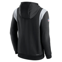 Las Vegas Raiders Sideline Athletic Stack Performance Pullover Hoodie Black