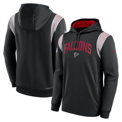 Atlanta Falcons Sideline Athletic Stack Performance Pullover Hoodie Black