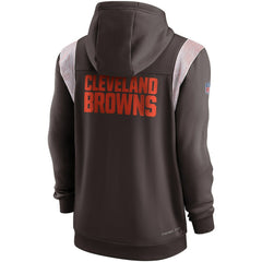 Cleveland Browns Performance Sideline Lockup Full-Zip Hoodie Brown