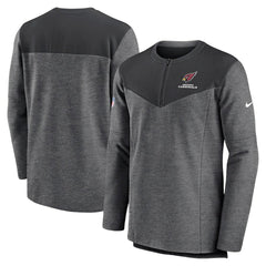 Arizona Cardinals Sideline Lockup Performance Quarter-Zip Top Charcoal