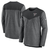 Atlanta Falcons Sideline Lockup Performance Quarter-Zip Top Charcoal