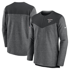 Atlanta Falcons Sideline Lockup Performance Quarter-Zip Top Charcoal