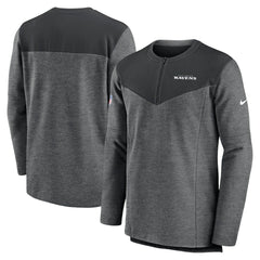 Baltimore Ravens Sideline Lockup Performance Quarter-Zip Top Charcoal