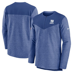 New York Giants Sideline Lockup Performance Quarter-Zip Top Royal