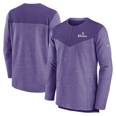 Minnesota Vikings Sideline Lockup Performance Quarter-Zip Top Purple
