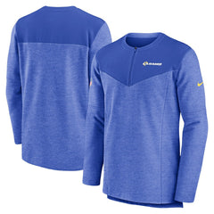 Los Angeles Rams Sideline Lockup Performance Quarter-Zip Top Royal