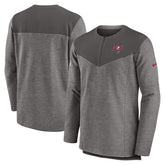 Tampa Bay Buccaneers Sideline Lockup Performance Quarter-Zip Top Pewter