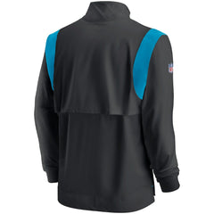 Carolina Panthers Sideline Coach Chevron Lockup Quarter-Zip Long Sleeve Top Black