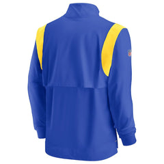 Los Angeles Rams Sideline Coach Chevron Lockup Quarter-Zip Long Sleeve Top Royal