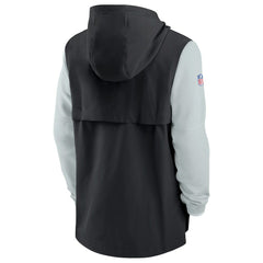 Las Vegas Raiders Sideline Player Quarter-Zip Hoodie Jacket Black/Silver