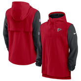 Atlanta Falcons Sideline Player Quarter-Zip Hoodie Red/Black