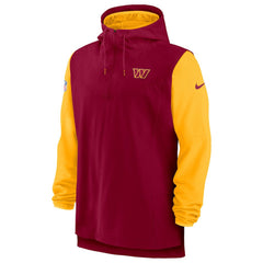 Washington Commanders Sideline Player Quarter-Zip Hoodie Burgundy/Gold
