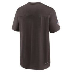 Cleveland Browns Sideline Coaches Vintage Chevron Performance V-Neck T-Shirt Brown