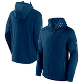 NHL Seattle Kraken Fanatics Authentic Pro Road Tech Lightweight Full-Zip Hoodie Jacket - Navy