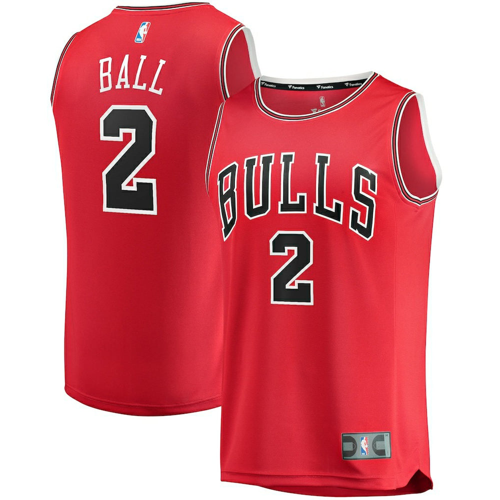 NBA Lonzo Ball Chicago Bulls Youth Fast Break Road Replica Jersey sale - Icon Editi- Red