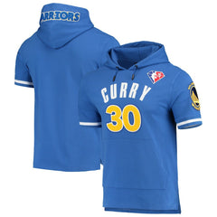 Stephen Curry Golden State Warriors Pro Standard Name & Number Short Sleeve Pullover Hoodie Royal