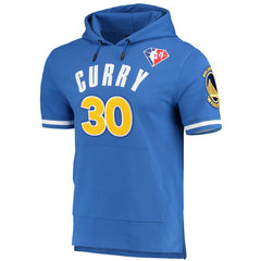 Stephen Curry Golden State Warriors Pro Standard Name & Number Short Sleeve Pullover Hoodie Royal