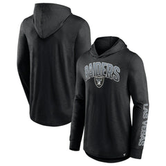 Las Vegas Raiders Front Runner Long Sleeve Hooded T-Shirt Black
