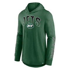New York Jets Front Runner Long Sleeve Hooded T-Shirt Green