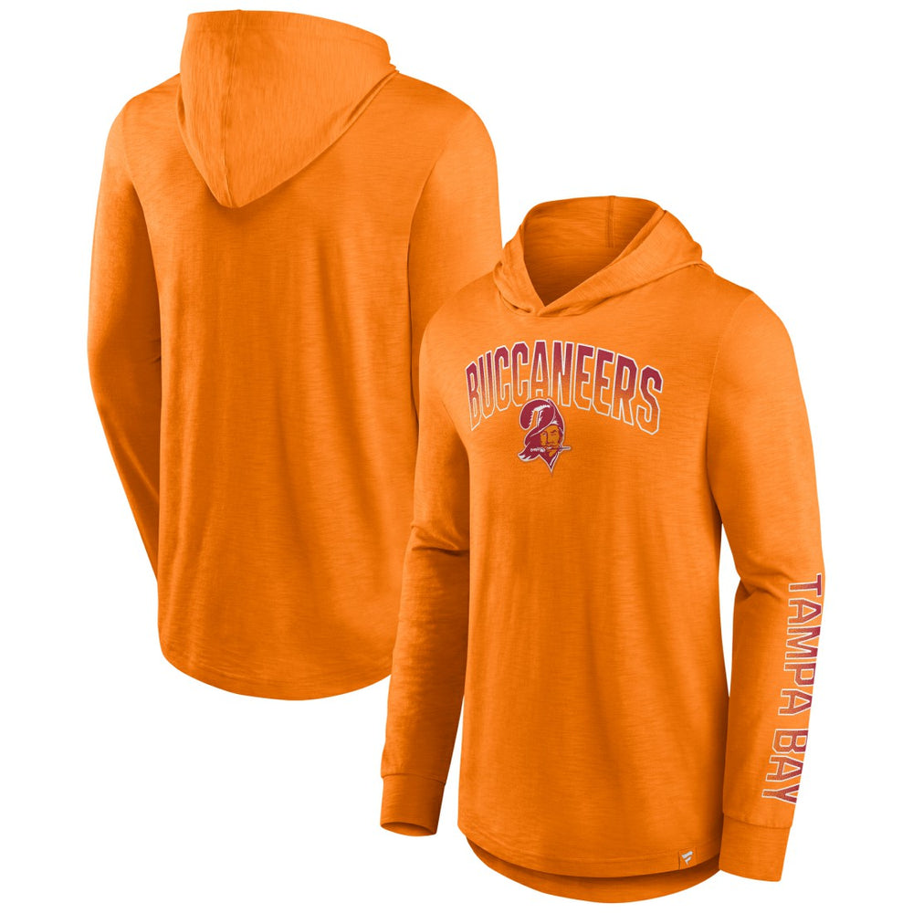 Tampa Bay Buccaneers Front Runner Long Sleeve Hooded T-Shirt Orange