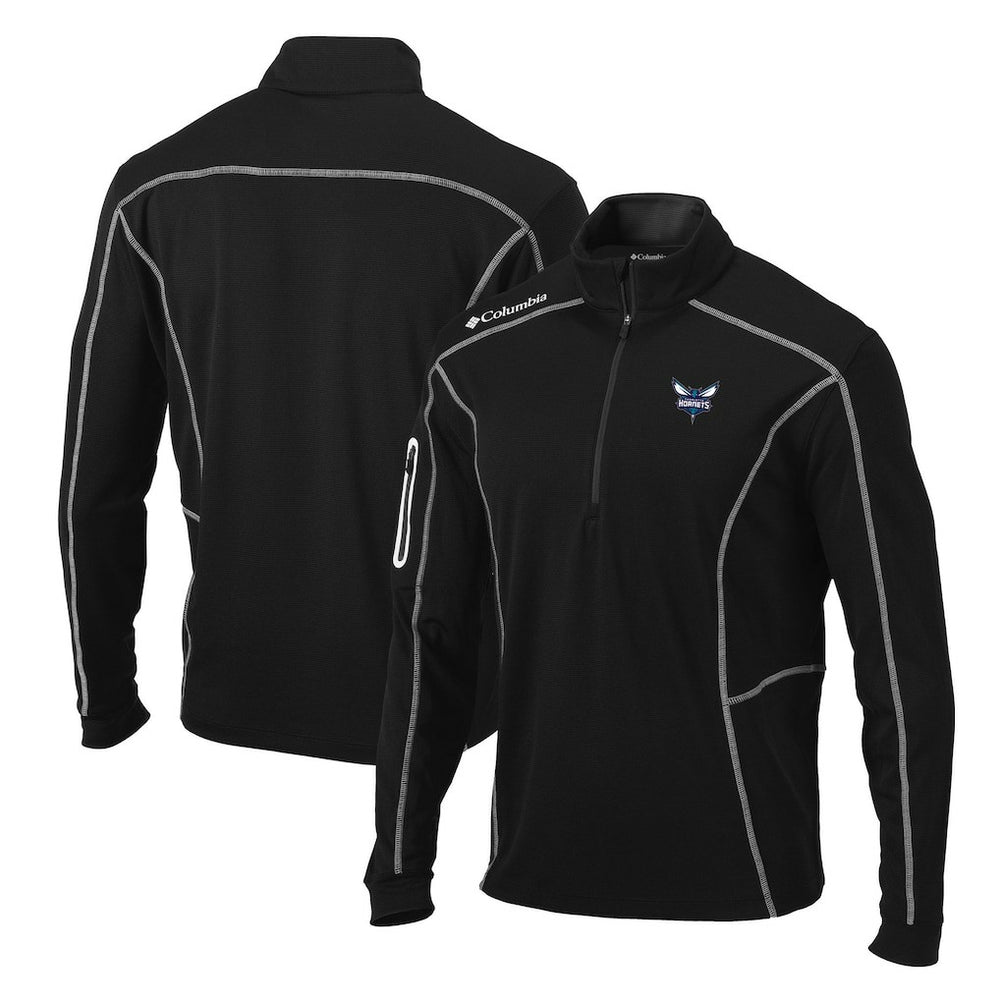 Charlotte Hornets Team Shotgun Quarter-Zip Pullover Jacket Black