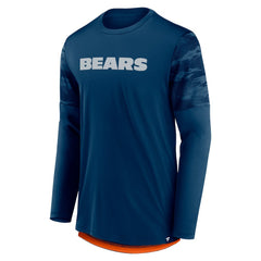Chicago Bears Square Off Long Sleeve T-Shirt Navy/Orange