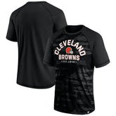 Cleveland Browns Blackout Hail Mary Raglan T-Shirt