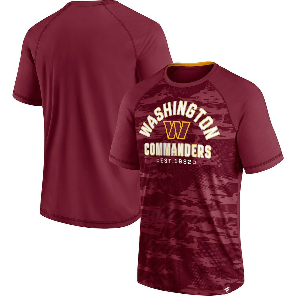 Washington Commanders Hail Mary Raglan T-Shirt Burgundy