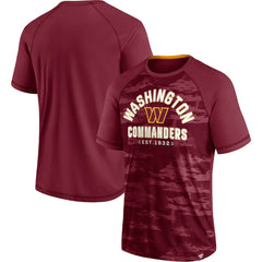 Washington Commanders Hail Mary Raglan T-Shirt Burgundy