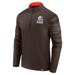 Cleveland Browns Ringer Quarter-Zip Jacket Brown