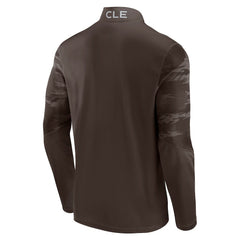 Cleveland Browns Ringer Quarter-Zip Jacket Brown