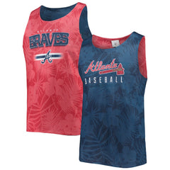Atlanta Braves FOCO Floral Reversible Mesh Tank Top - Navy Tanks