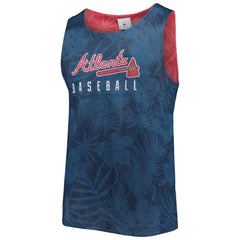 Atlanta Braves FOCO Floral Reversible Mesh Tank Top - Navy Tanks