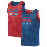 Chicago Cubs FOCO Floral Reversible Mesh Tank Top - Royal Tanks