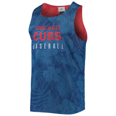 Chicago Cubs FOCO Floral Reversible Mesh Tank Top - Royal Tanks