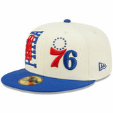 Philadelphia 76ers 2022 NBA Draft 59FIFTY Fitted Hat Cream/Royal