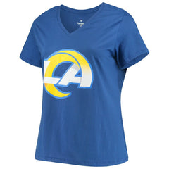 Matthew Stafford Los Angeles Rams Women's Plus Size Player Name & Number V-Neck T-Shirt Royal