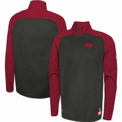 Tampa Bay Buccaneers New Era Combine Authentic O-Line Raglan Half-Zip Jacket Black