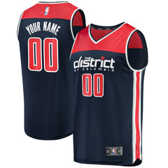 Washington Wizards Fast Break Replica Custom Jersey Navy Statement Edition