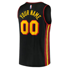 NBA Atlanta Hawks Fast Break Replica Custom Jersey Black - Statement Edition