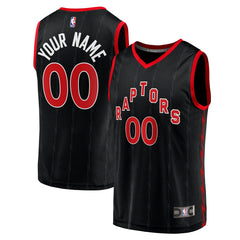 NBA Toronto Raptors Fast Break Replica Custom Jersey Black - Statement Edition