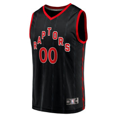 Toronto Raptors Fast Break Replica Custom Jersey Black Statement Edition