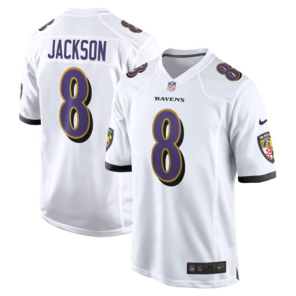 NFL Lamar Jackson Baltimore Ravens Game Jersey - White