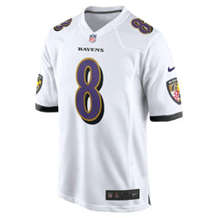 NFL Lamar Jackson Baltimore Ravens Game Jersey - White