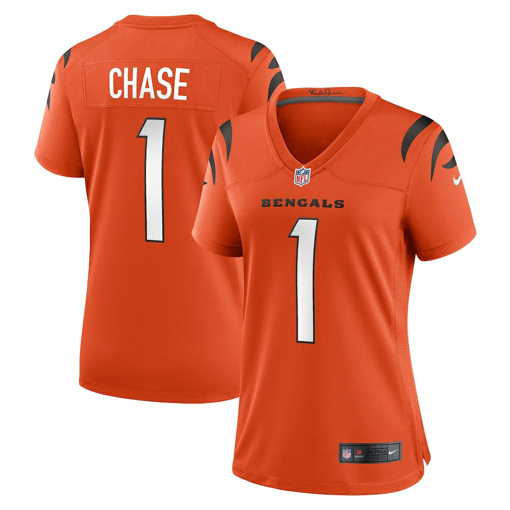 NFL Ja'Marr Chase Cincinnati Bengals Women's Alternate Game Jersey - Orange