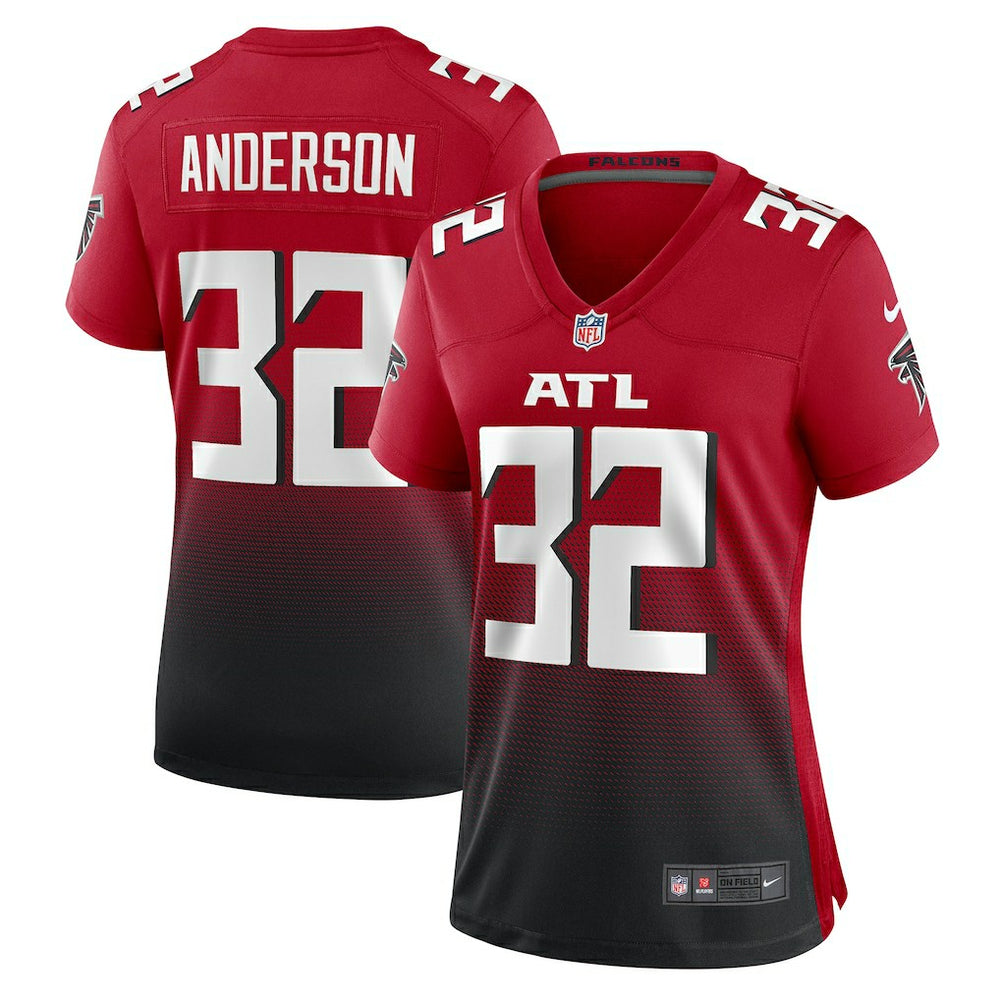 NFL Jamal Anderson Atlanta Falcons Women's Retired Game Jersey - Red