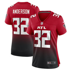 NFL Jamal Anderson Atlanta Falcons Women's Retired Game Jersey - Red