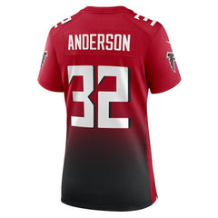 NFL Jamal Anderson Atlanta Falcons Women's Retired Game Jersey - Red